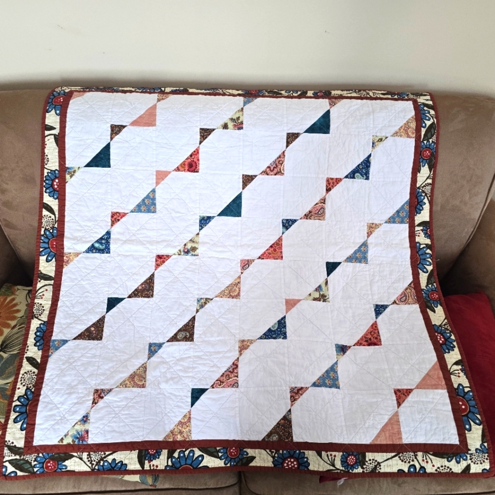Handmade Patchwork Lap Quilt